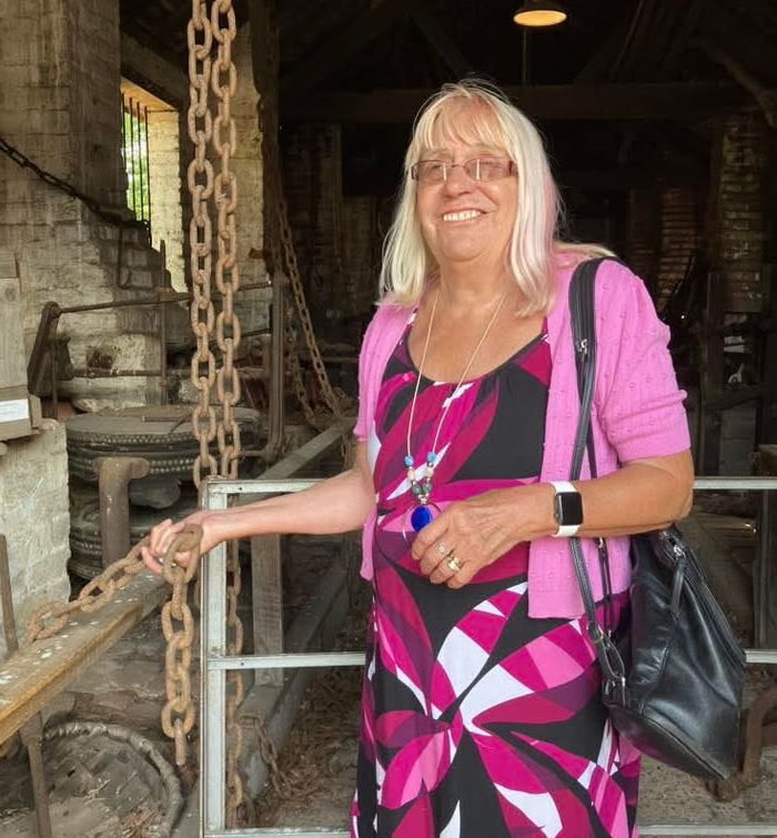 Sandra on a trip with SVI to Avoncroft Museum